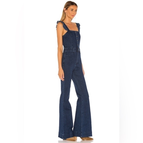 Show Me Your MuMu Rhea Ruffle Denim Jumpsuit - Picture 2 of 8